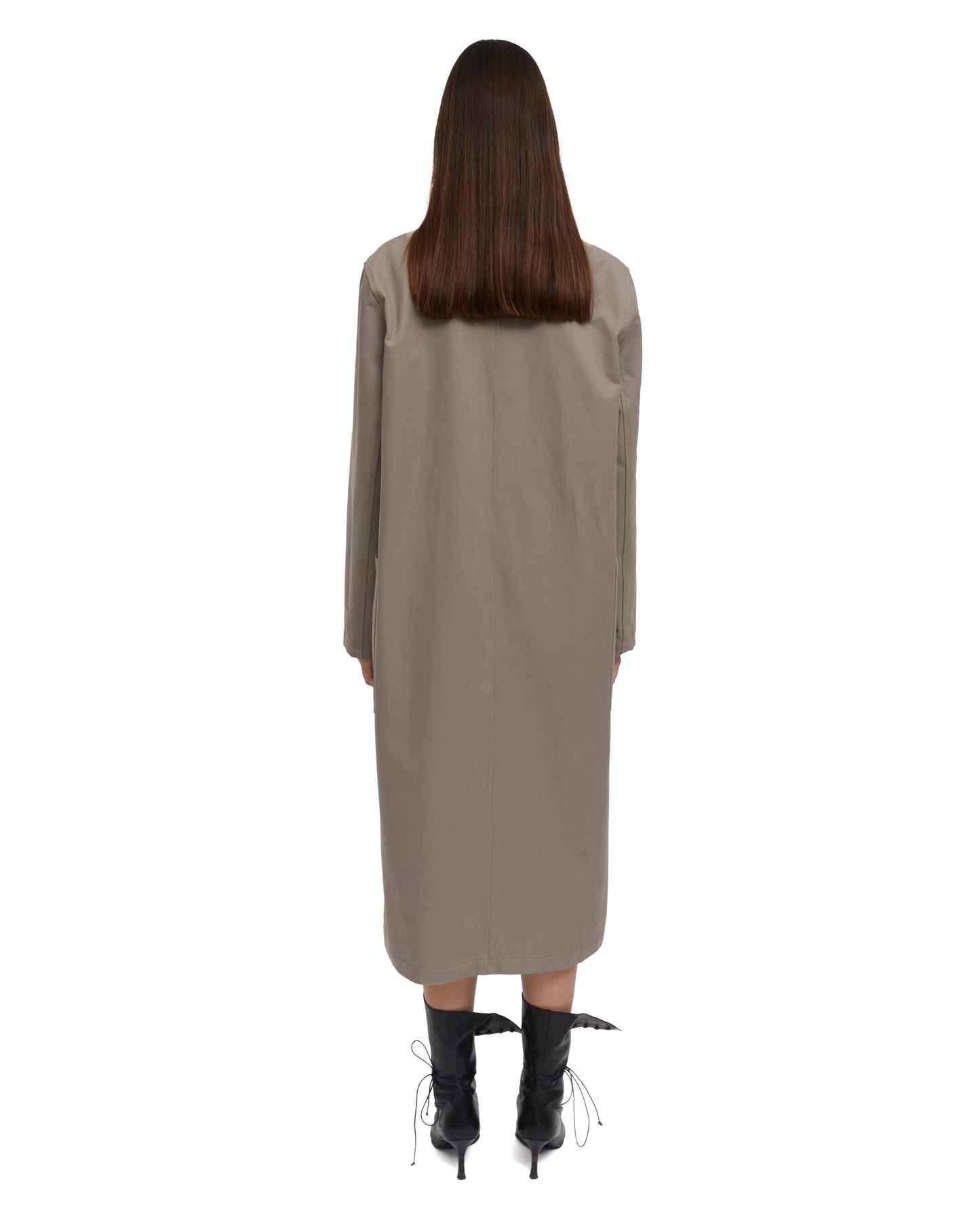 SLIT COTTON TRENCH COAT